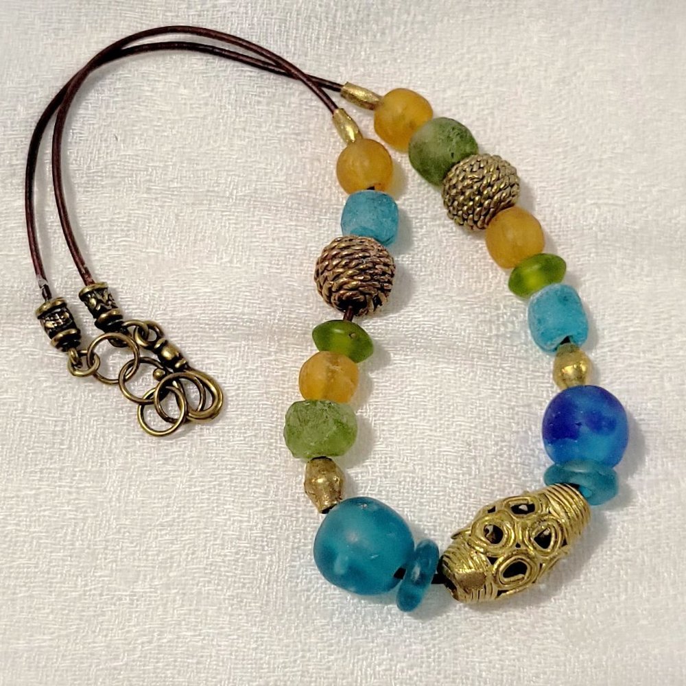 African Recycled Glass Necklace